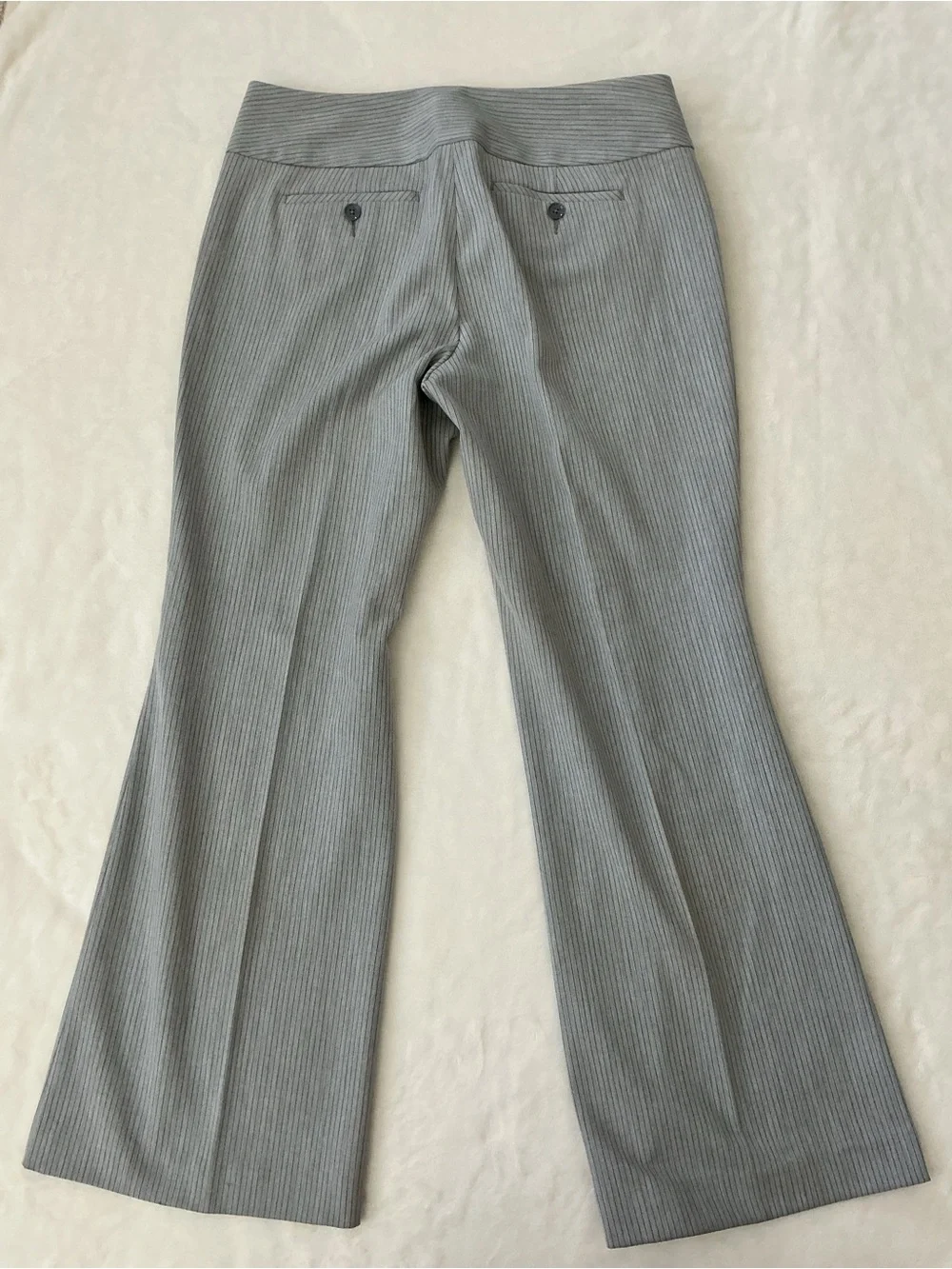 Express Gray Ribbed Boot-Cut Pants - Picture 7 of 7